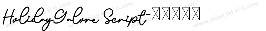 HolidayGalore Script字体转换